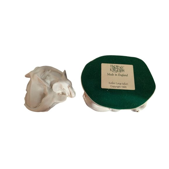 Harmony Kingdom Rather Large Safari 1995 Elephants Trinket Box 4 x 4.5 in No Box - Picture 7 of 7